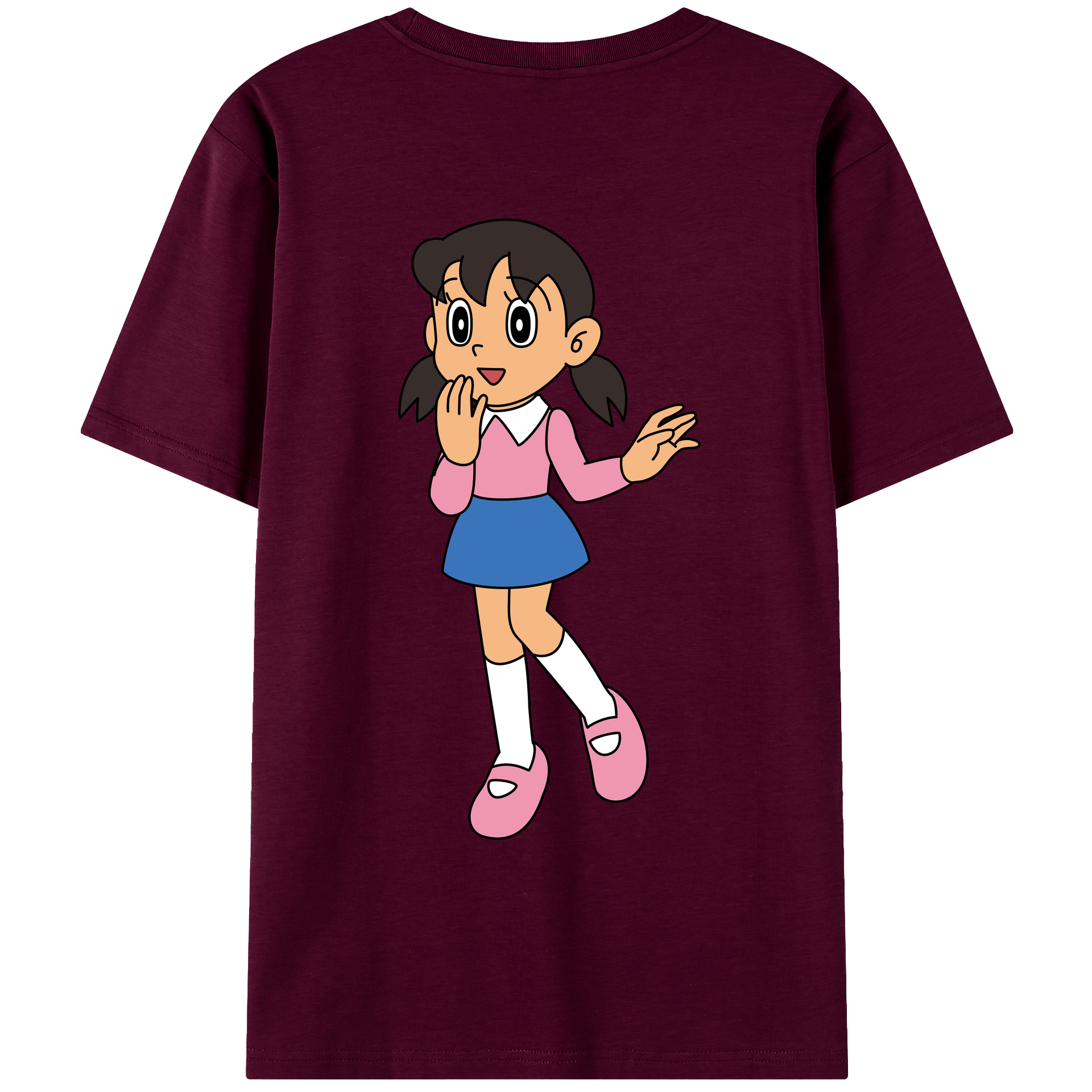 （画像用） ドラえもん みなもと しずか Doraemon Shizuka Minamoto レディース半袖Tシャツ(バックプリント)